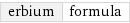 erbium | formula