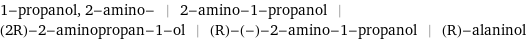 1-propanol, 2-amino- | 2-amino-1-propanol | (2R)-2-aminopropan-1-ol | (R)-(-)-2-amino-1-propanol | (R)-alaninol