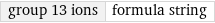 group 13 ions | formula string