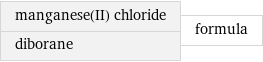 manganese(II) chloride diborane | formula