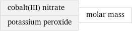 cobalt(III) nitrate potassium peroxide | molar mass