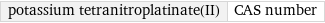 potassium tetranitroplatinate(II) | CAS number