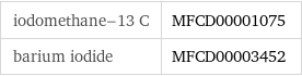 iodomethane-13 C | MFCD00001075 barium iodide | MFCD00003452