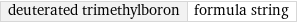 deuterated trimethylboron | formula string