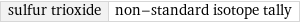 sulfur trioxide | non-standard isotope tally