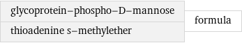 glycoprotein-phospho-D-mannose thioadenine s-methylether | formula