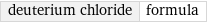 deuterium chloride | formula