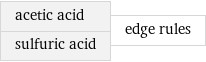 acetic acid sulfuric acid | edge rules