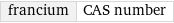 francium | CAS number