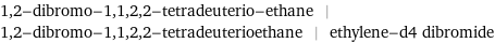 1, 2-dibromo-1, 1, 2, 2-tetradeuterio-ethane | 1, 2-dibromo-1, 1, 2, 2-tetradeuterioethane | ethylene-d4 dibromide