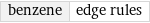 benzene | edge rules