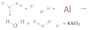  + + ⟶ + + KAlO2