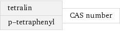 tetralin p-tetraphenyl | CAS number