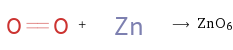  + ⟶ ZnO6