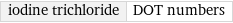 iodine trichloride | DOT numbers