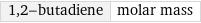 1, 2-butadiene | molar mass