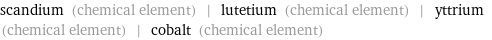 scandium (chemical element) | lutetium (chemical element) | yttrium (chemical element) | cobalt (chemical element)