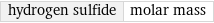 hydrogen sulfide | molar mass