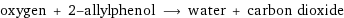 oxygen + 2-allylphenol ⟶ water + carbon dioxide