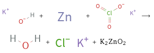  + + ⟶ + + K2ZnO2