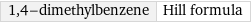 1, 4-dimethylbenzene | Hill formula