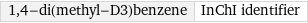 1, 4-di(methyl-D3)benzene | InChI identifier