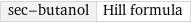 sec-butanol | Hill formula