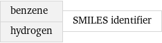 benzene hydrogen | SMILES identifier