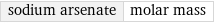 sodium arsenate | molar mass