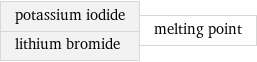 potassium iodide lithium bromide | melting point