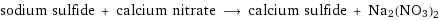 sodium sulfide + calcium nitrate ⟶ calcium sulfide + Na2(NO3)2