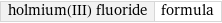 holmium(III) fluoride | formula