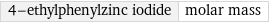 4-ethylphenylzinc iodide | molar mass