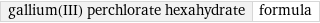 gallium(III) perchlorate hexahydrate | formula