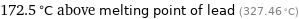 172.5 °C above melting point of lead (327.46 °C)