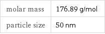 molar mass | 176.89 g/mol particle size | 50 nm