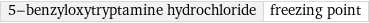 5-benzyloxytryptamine hydrochloride | freezing point