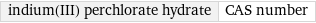 indium(III) perchlorate hydrate | CAS number