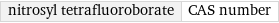 nitrosyl tetrafluoroborate | CAS number