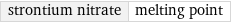 strontium nitrate | melting point