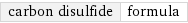 carbon disulfide | formula