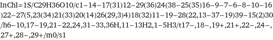 InChI=1S/C29H36O10/c1-14-17(31)12-29(36)24(38-25(35)16-9-7-6-8-10-16)22-27(5, 23(34)21(33)20(14)26(29, 3)4)18(32)11-19-28(22, 13-37-19)39-15(2)30/h6-10, 17-19, 21-22, 24, 31-33, 36H, 11-13H2, 1-5H3/t17-, 18-, 19+, 21+, 22-, 24-, 27+, 28-, 29+/m0/s1