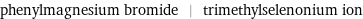 phenylmagnesium bromide | trimethylselenonium ion