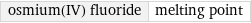 osmium(IV) fluoride | melting point