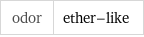 odor | ether-like