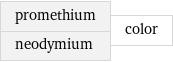 promethium neodymium | color