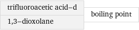 trifluoroacetic acid-d 1, 3-dioxolane | boiling point