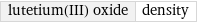 lutetium(III) oxide | density