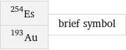 Es-254 Au-193 | brief symbol