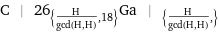 C | 26_({H/gcd(H, H), 18})Ga | _({H/gcd(H, H), })